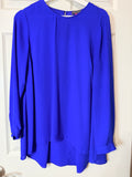 Vince Camuto long sleeve hi-lo blouse