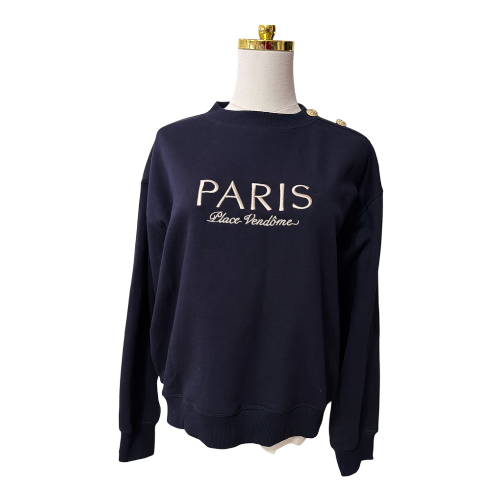 H&M navy blue Paris Place Vendome Sweatshirt size XS
