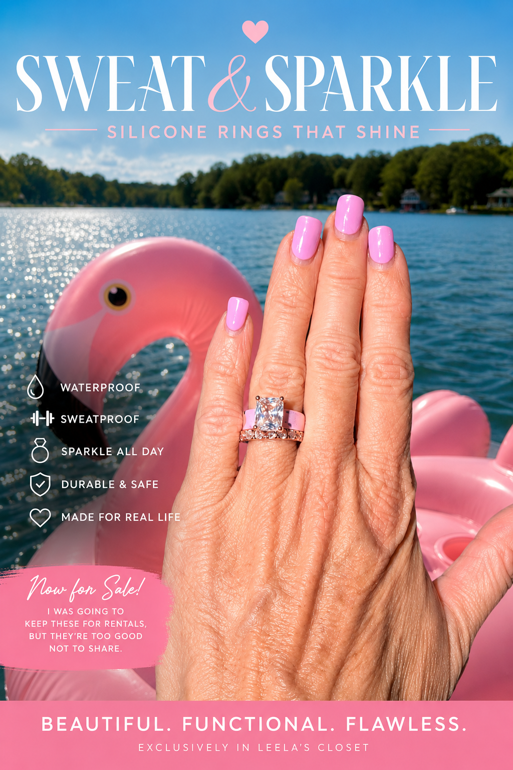 Sweat and Sparkle Silicone Rings