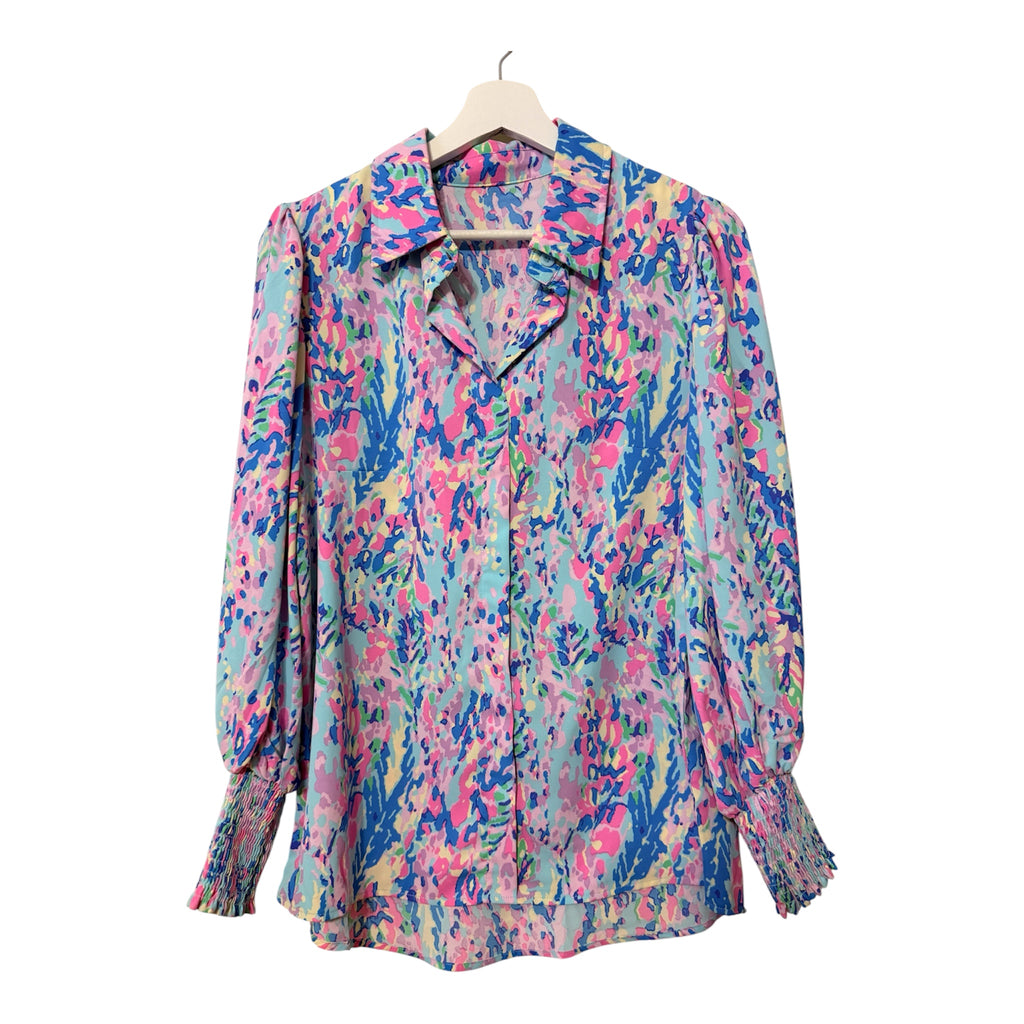 V-Neck Casual Boho Blouse Size Small