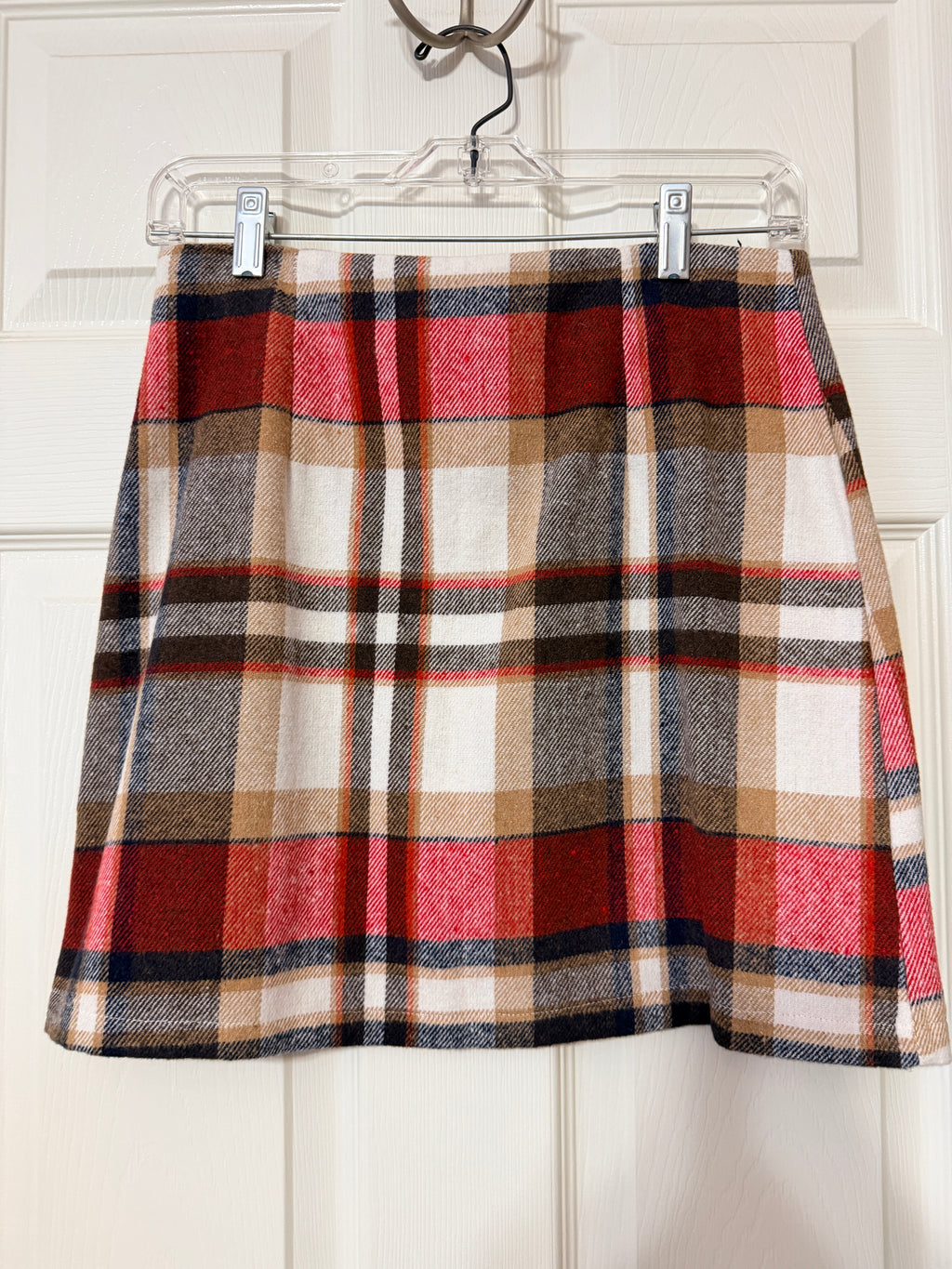 Classic Tartan Wool Blend Mini Skirt Size Medium