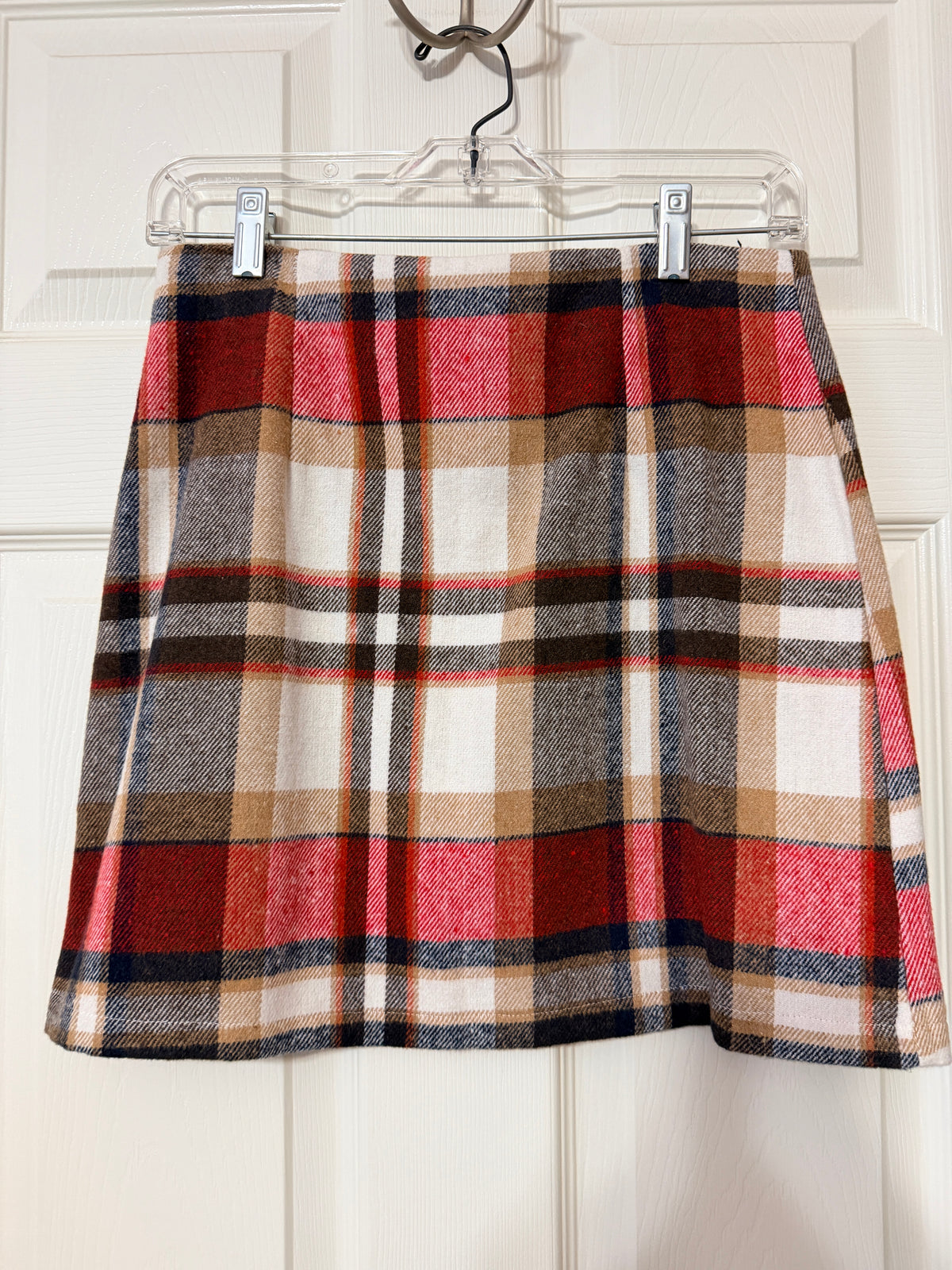 Classic Tartan Wool Blend Mini Skirt Size Medium