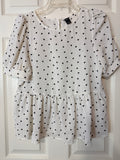 Flowy top with peplum hem size small