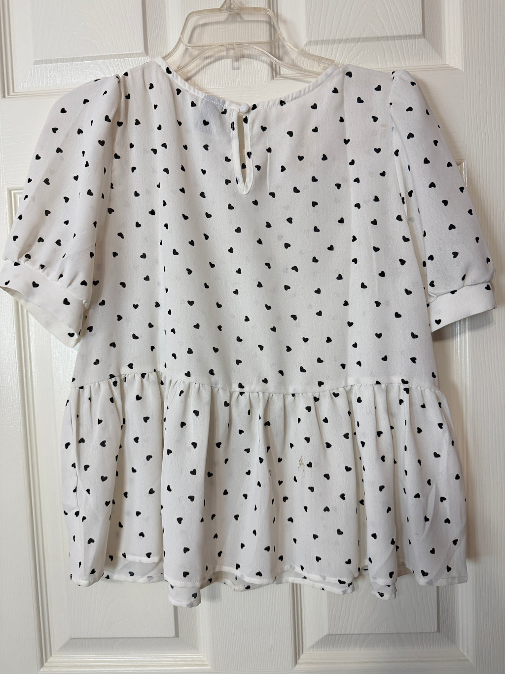 Flowy top with peplum hem size small