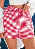 Red Checked Shorts (30-day rental)