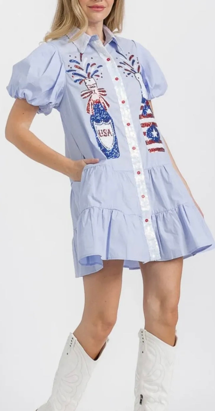 Red, White & Cool Dress (30-day rental)