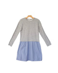 J Crew Mixed Media Dress Denim French Terry (30-day rental)