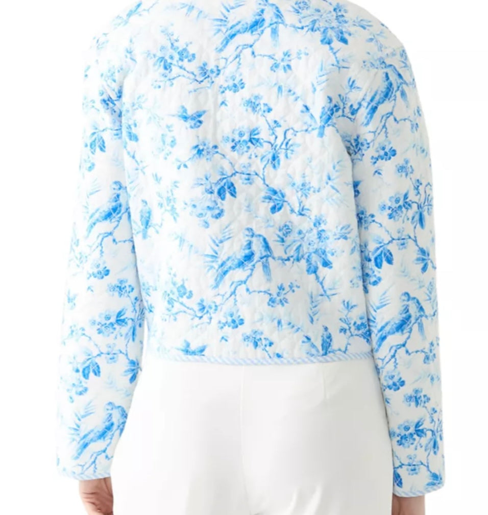 Crown & Ivy floral quilted jacket reversible (30-day rental)