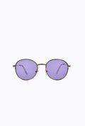 Peta + Jain round retro style with gold frame and purple lens (30-day rental)