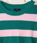 Halogen x Atlantic-Pacific sweater features green and pink stripes in a textured knit (30-day rental)