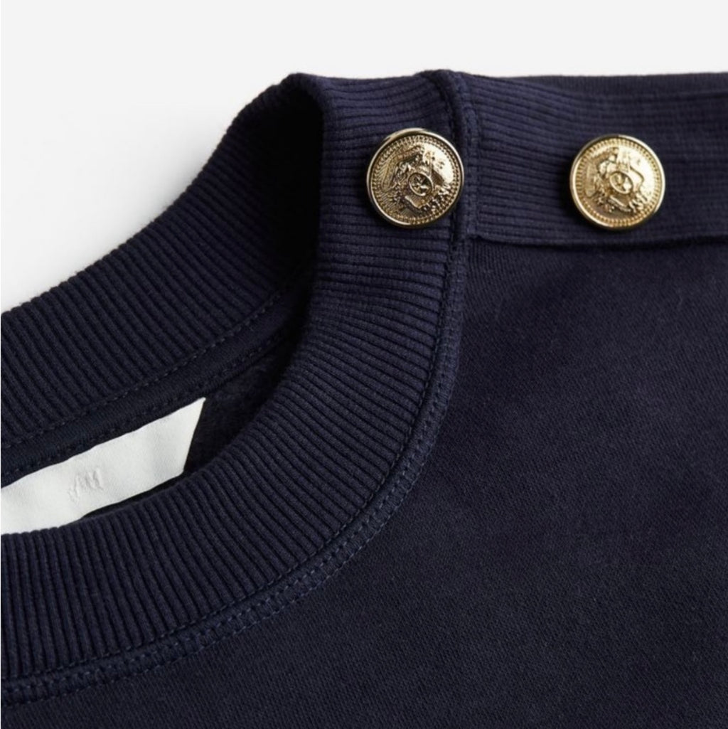 H&M navy blue Paris Place Vendome Sweatshirt size XS