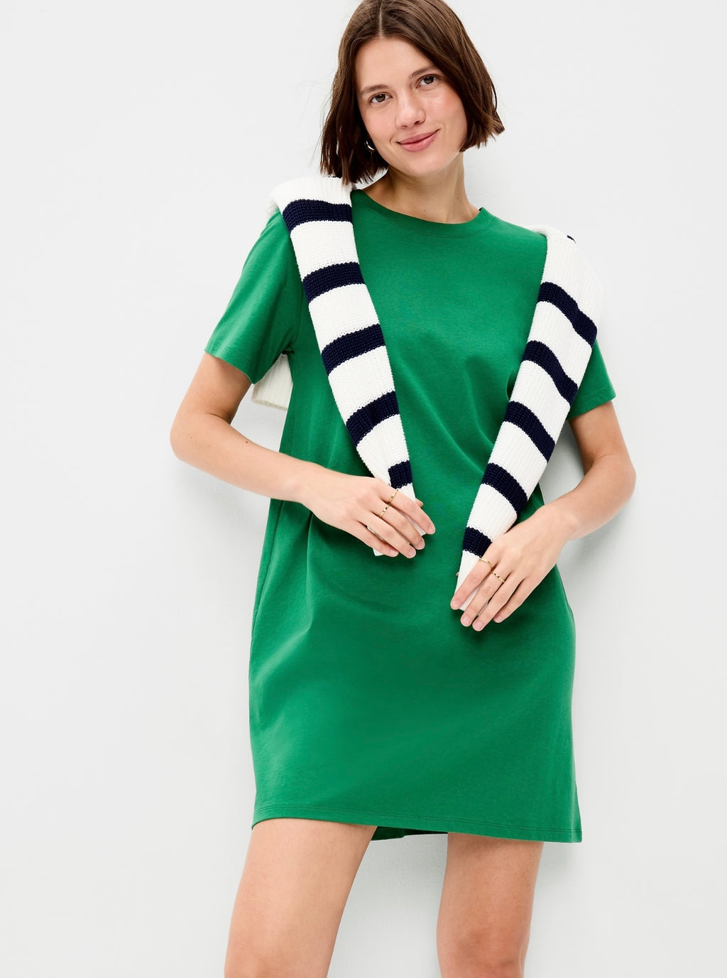 Vintage Style Crew Neck T-Shirt Dress (30-day rental)