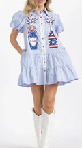 Red, White & Cool Dress (30-day rental)