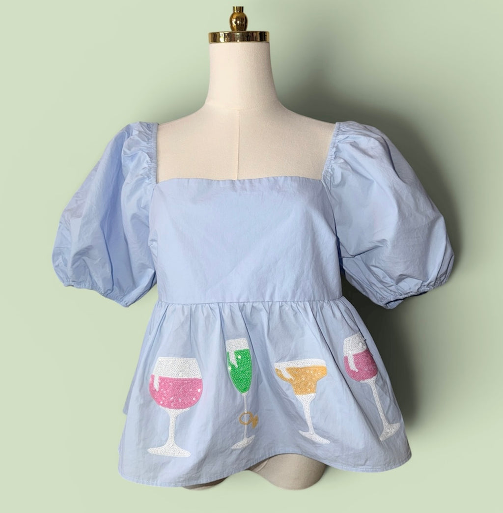 Peach Love California "Cheers To You" top (30-day rental)