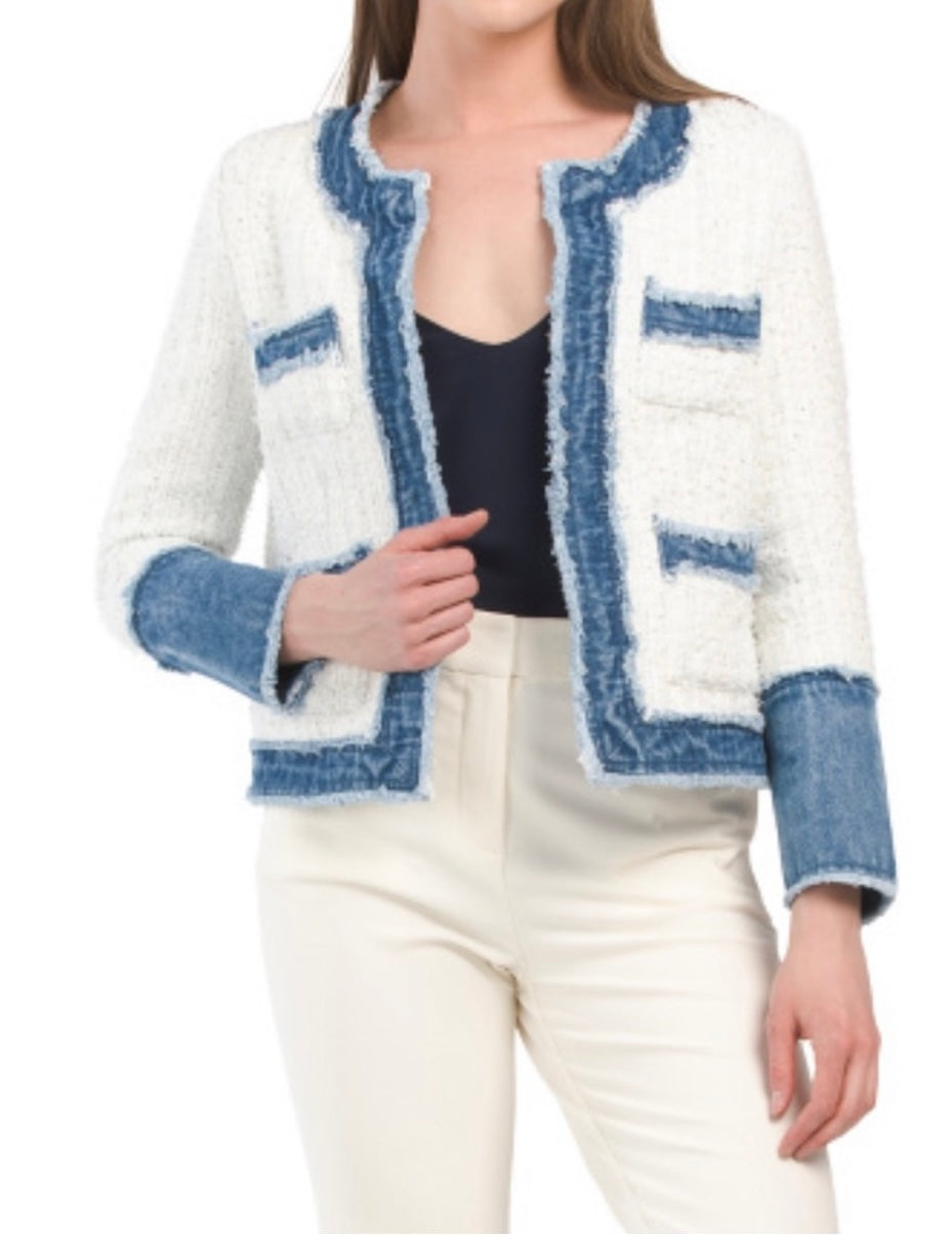 Nanette Laporte Denim Trimmed Jacket