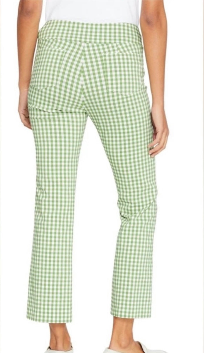 J McLaughlin Green Checked Cropped Pant (30-day rental)