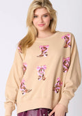 Peach, Love, California Western Boot Oversized Sweatshirt (30-day rental)
