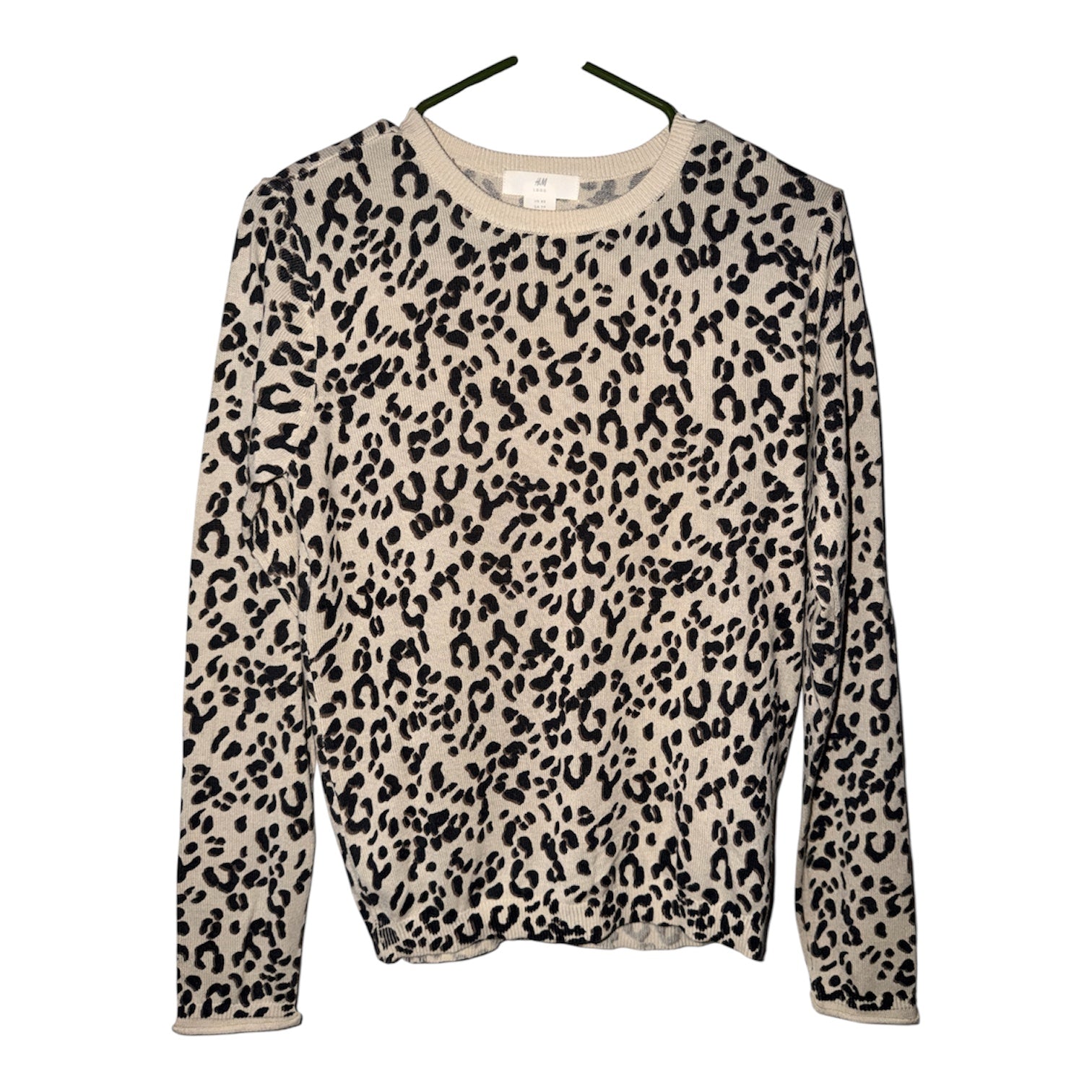 H&M crew neck sweater leopard print pattern (30-day rental)