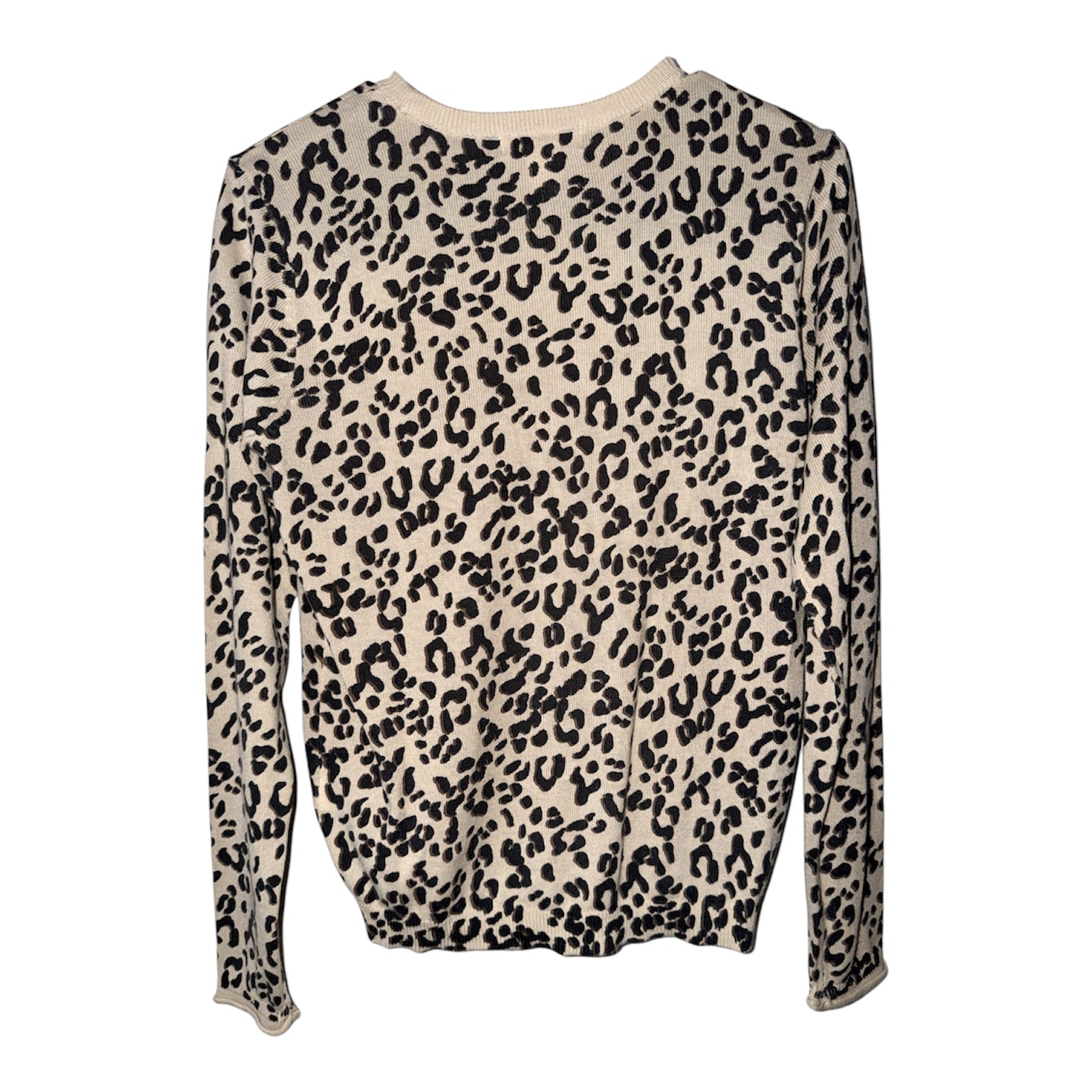 H&M crew neck sweater leopard print pattern (30-day rental)