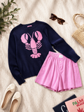 Navy and Pink Lobster Sweater (30-day rental)