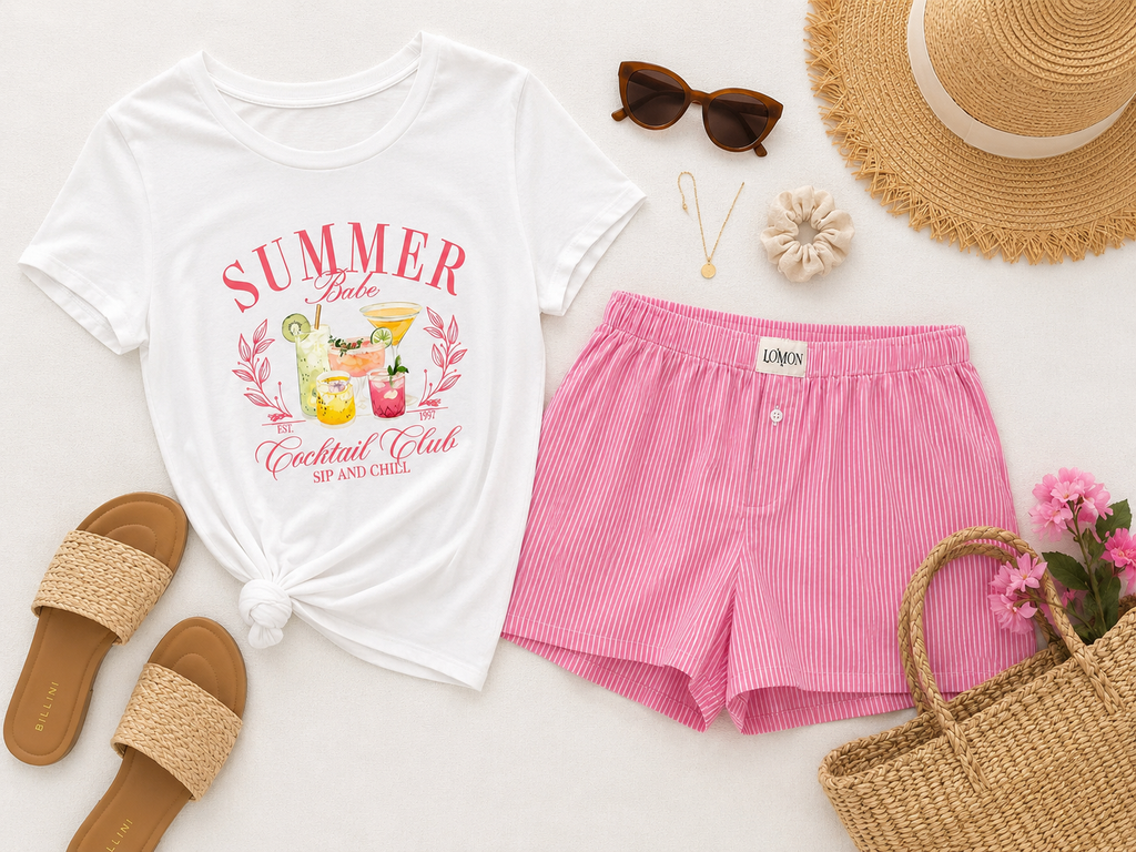 Pink Gingham Shorts (30-day rental)