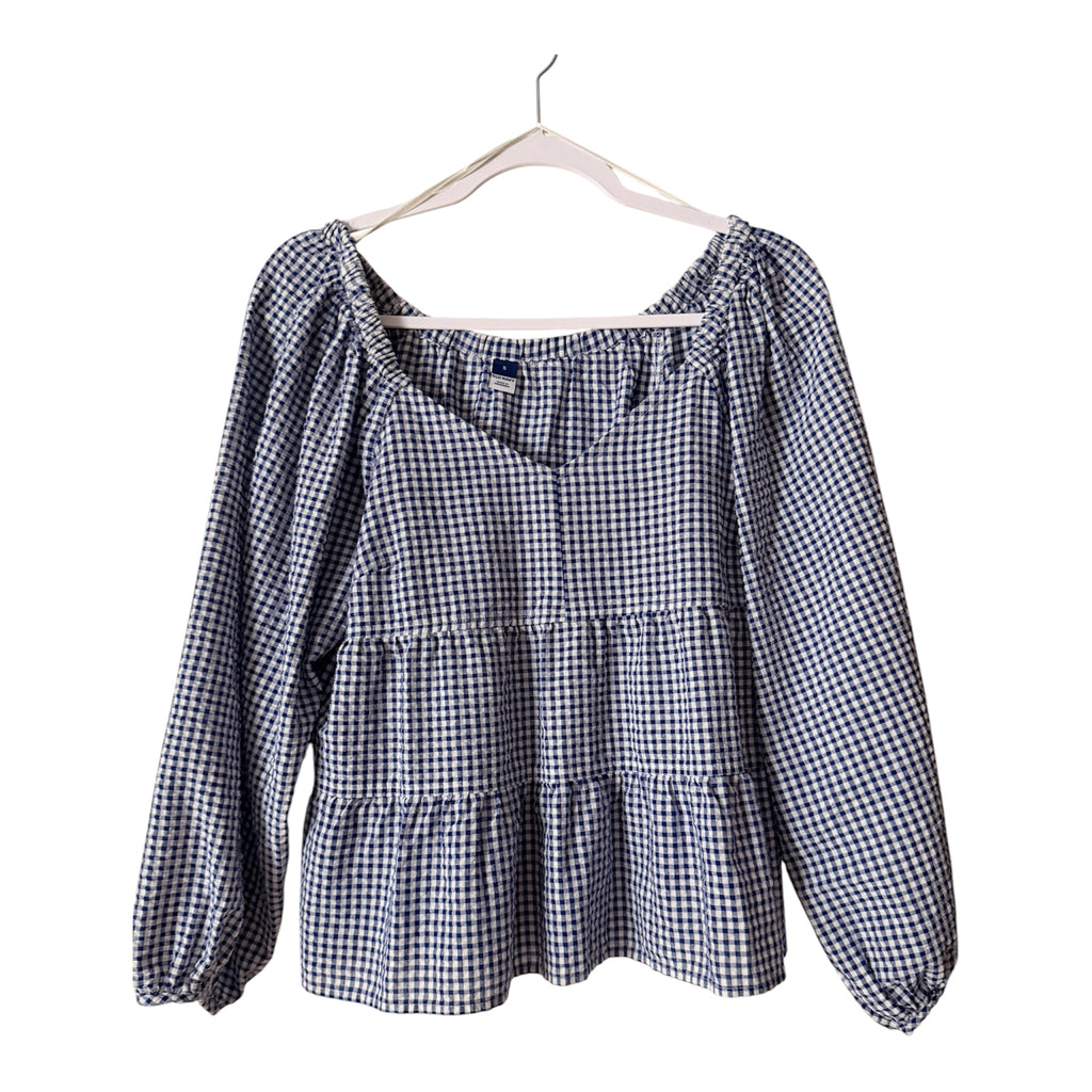 Tiered Swing Top Blue/White Gingham (30-day rental)
