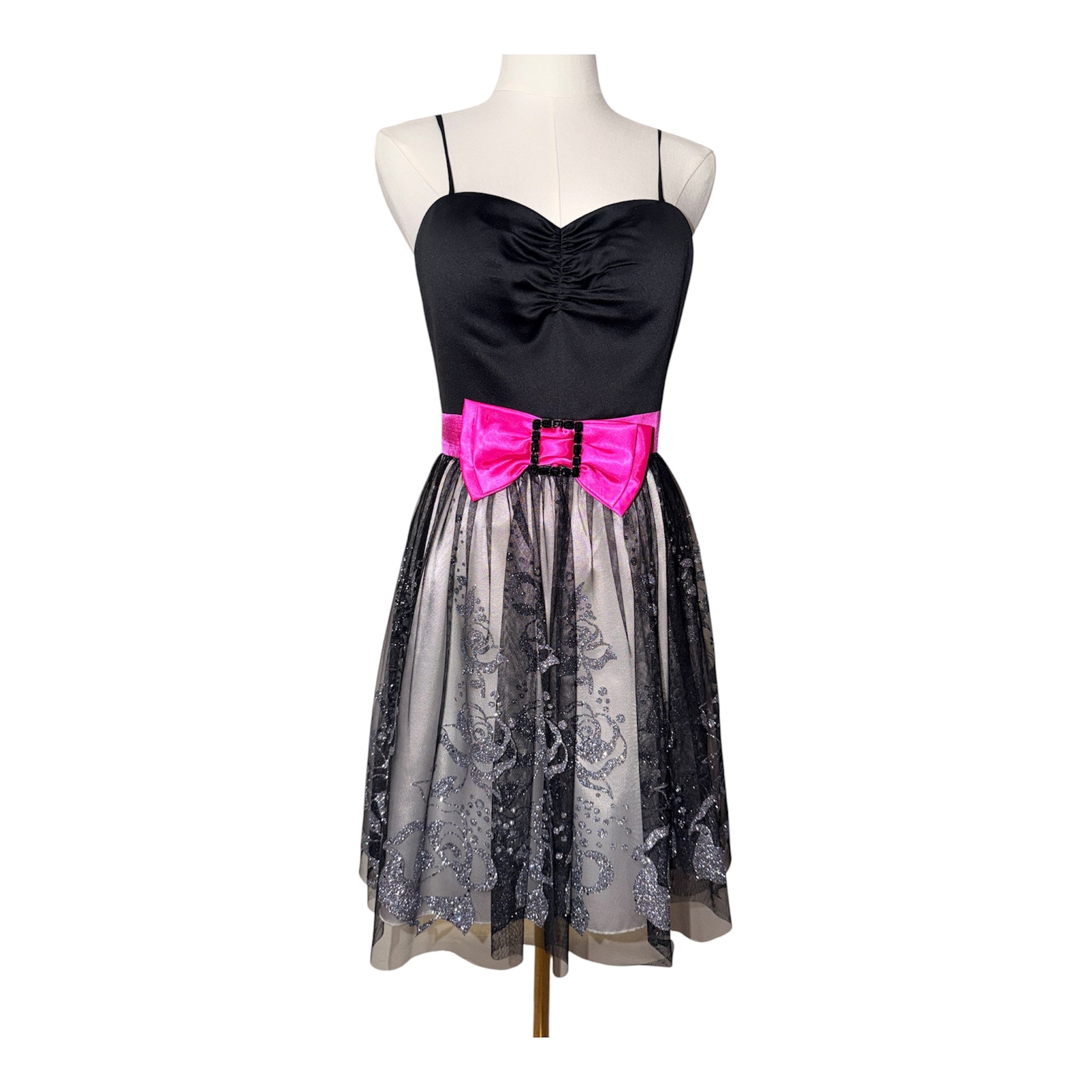 Adrianna Papell Glitter Tulle Dress (30-day rental)