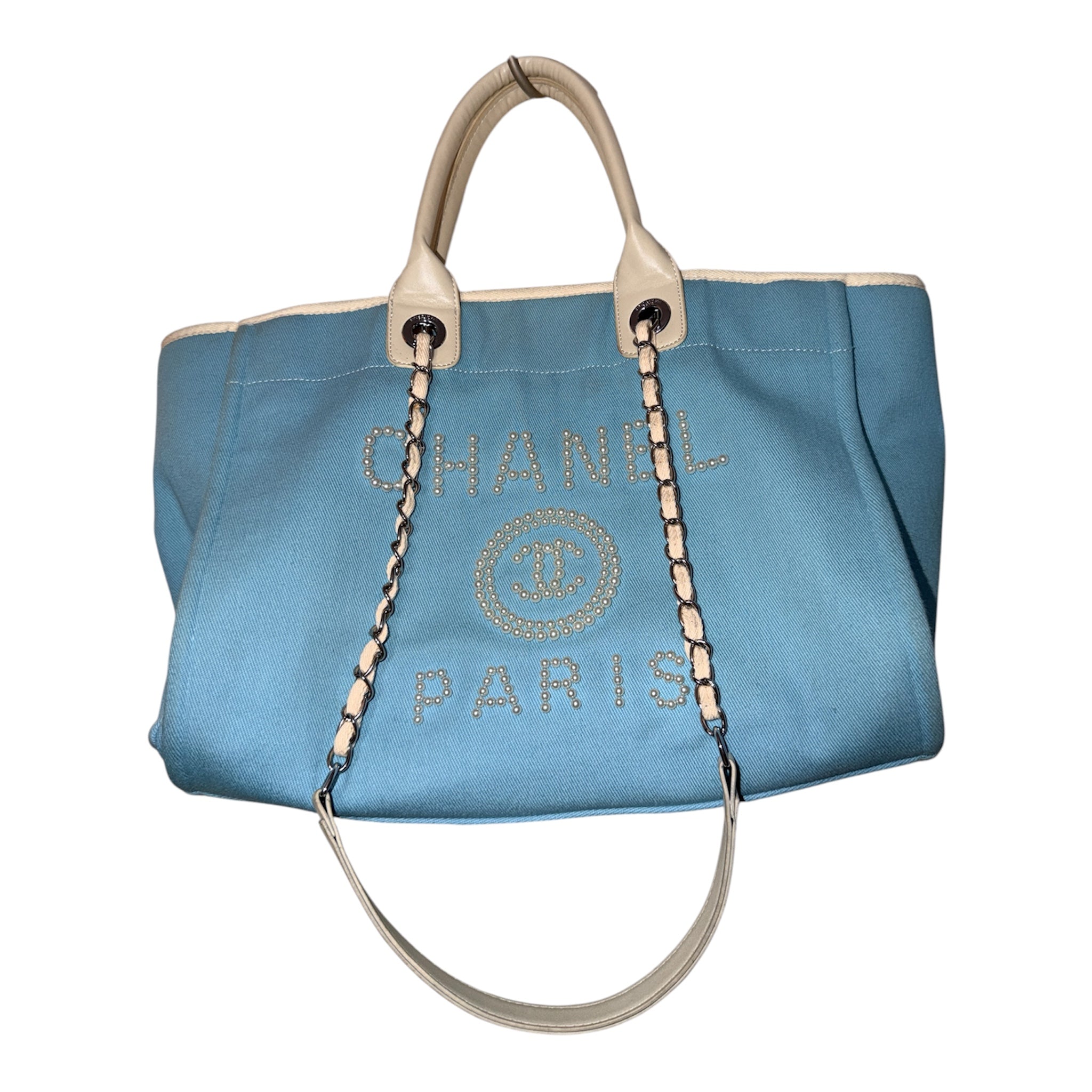 Denim oversized designer inspired bag (30-day rental)