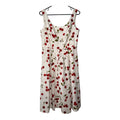 Leslie Fay retro-style dress features a vibrant red cherry print (30-day rental)