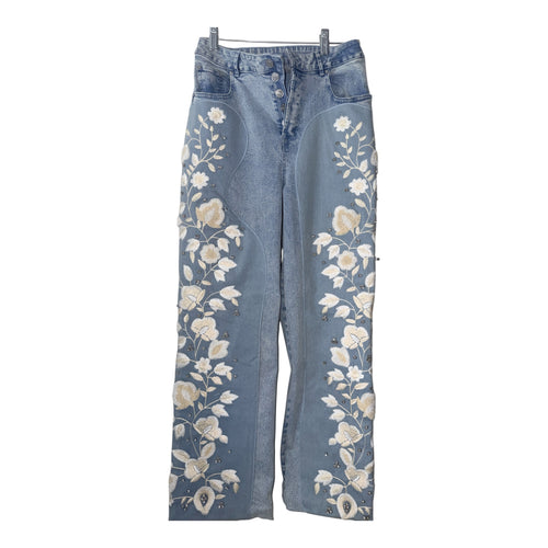 Blue B Floral Appliqué Jeans (30-day rental)