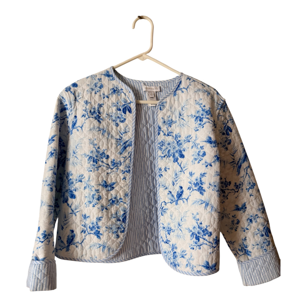 Crown & Ivy floral quilted jacket reversible (30-day rental)