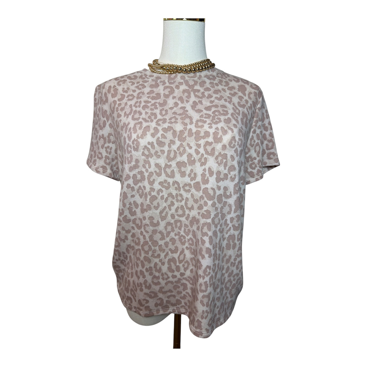 Grace & Lace Perfect Tee in a muted leopard print
