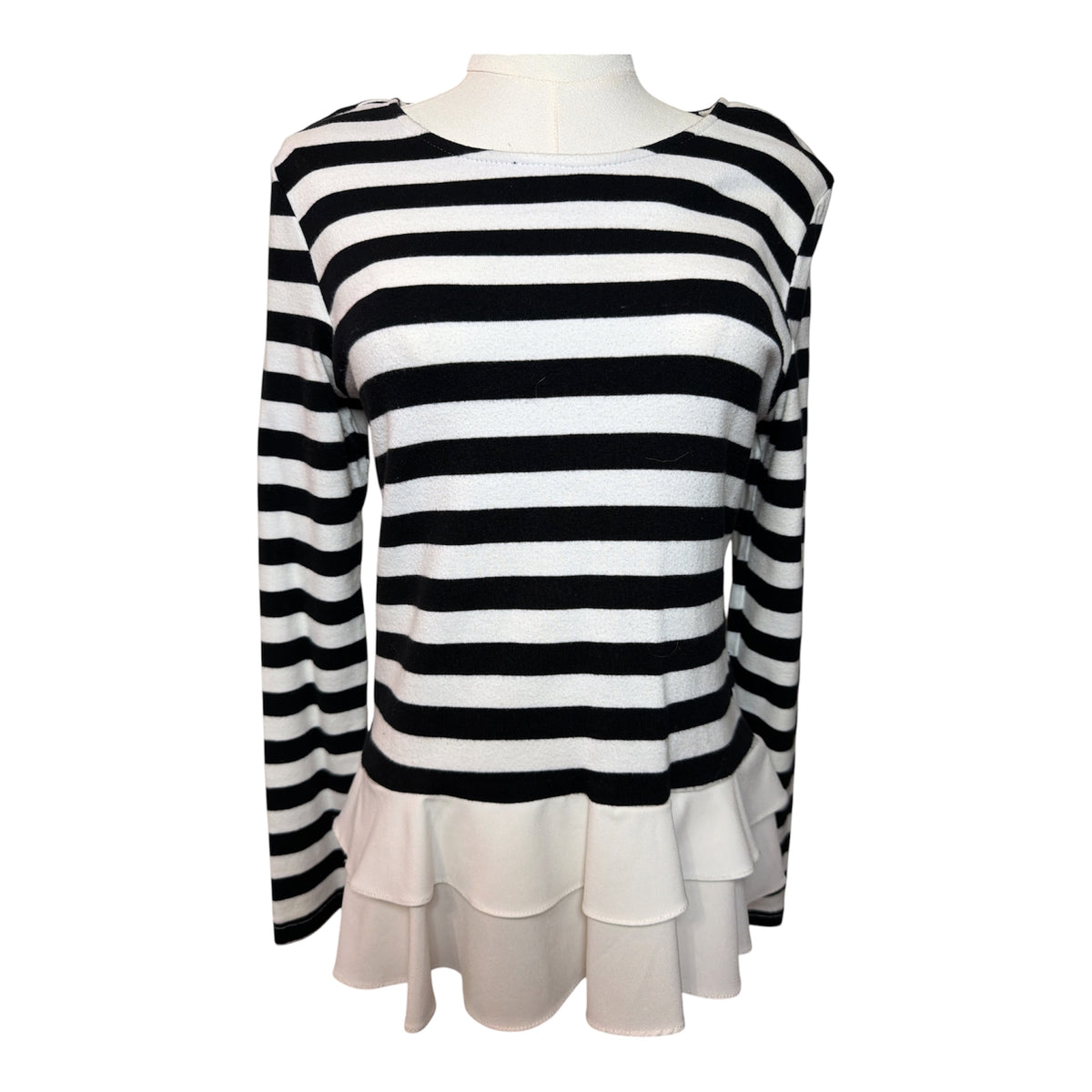 Goodnight Macaroon Stripped Peplum Top