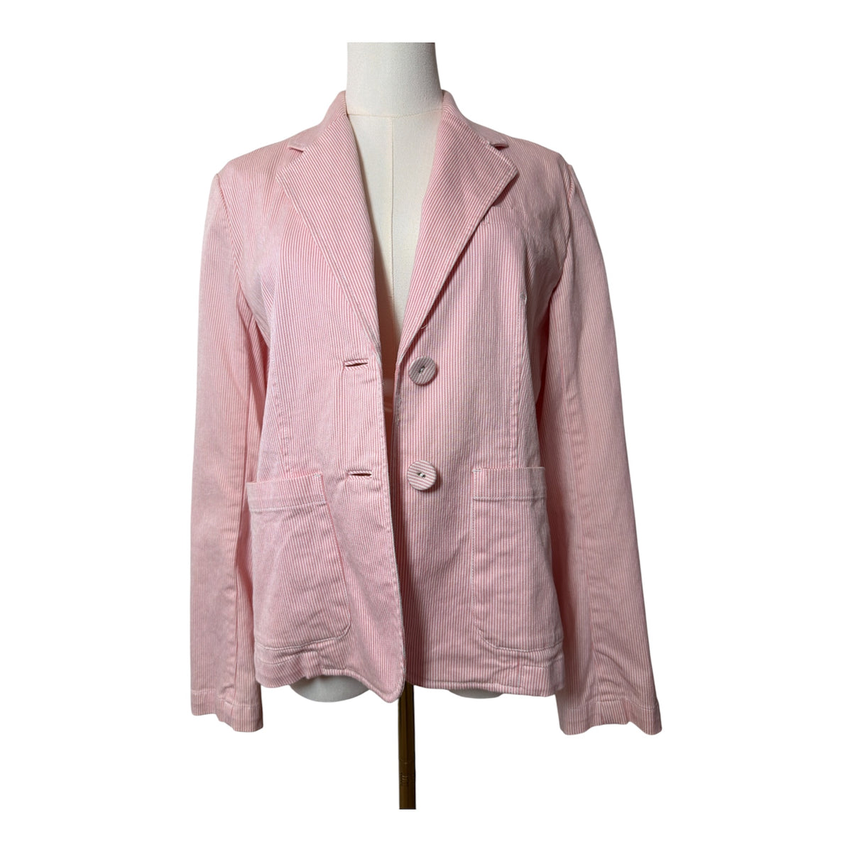 Pink Pin Striped Cotton Blazer