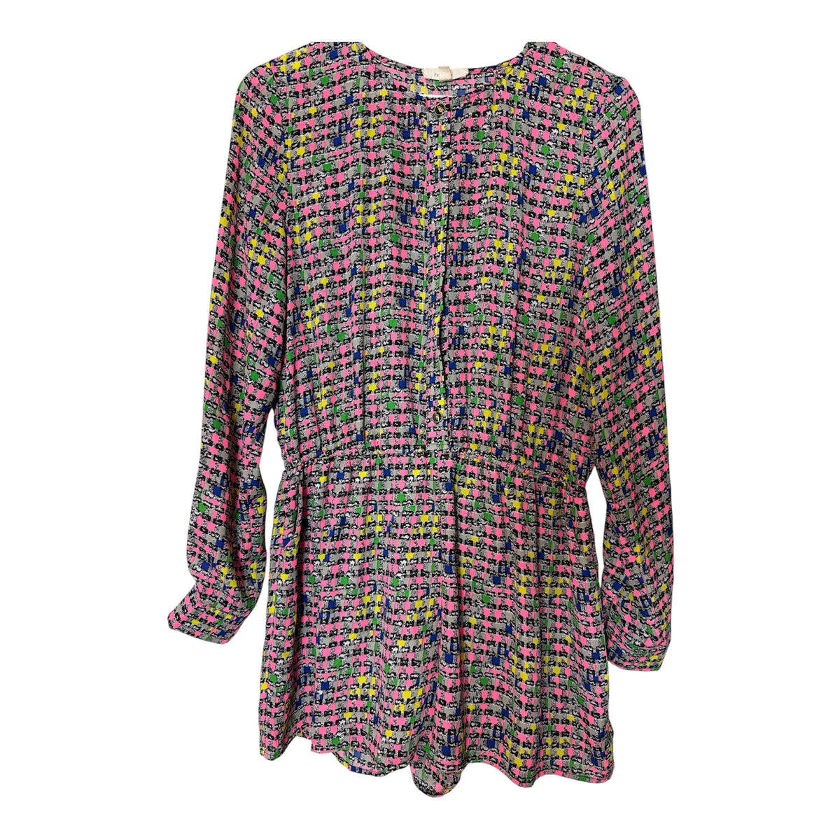 Geometric long sleeve romper