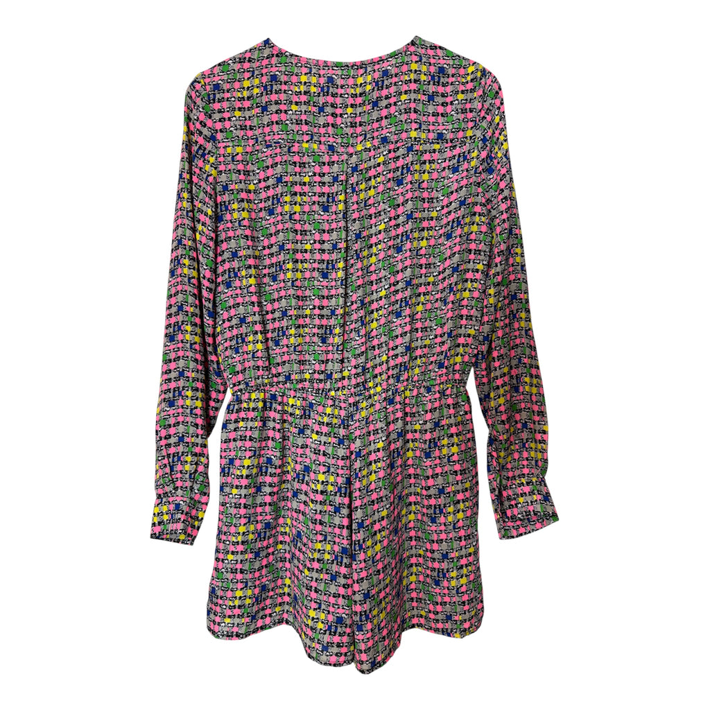 Geometric long sleeve romper