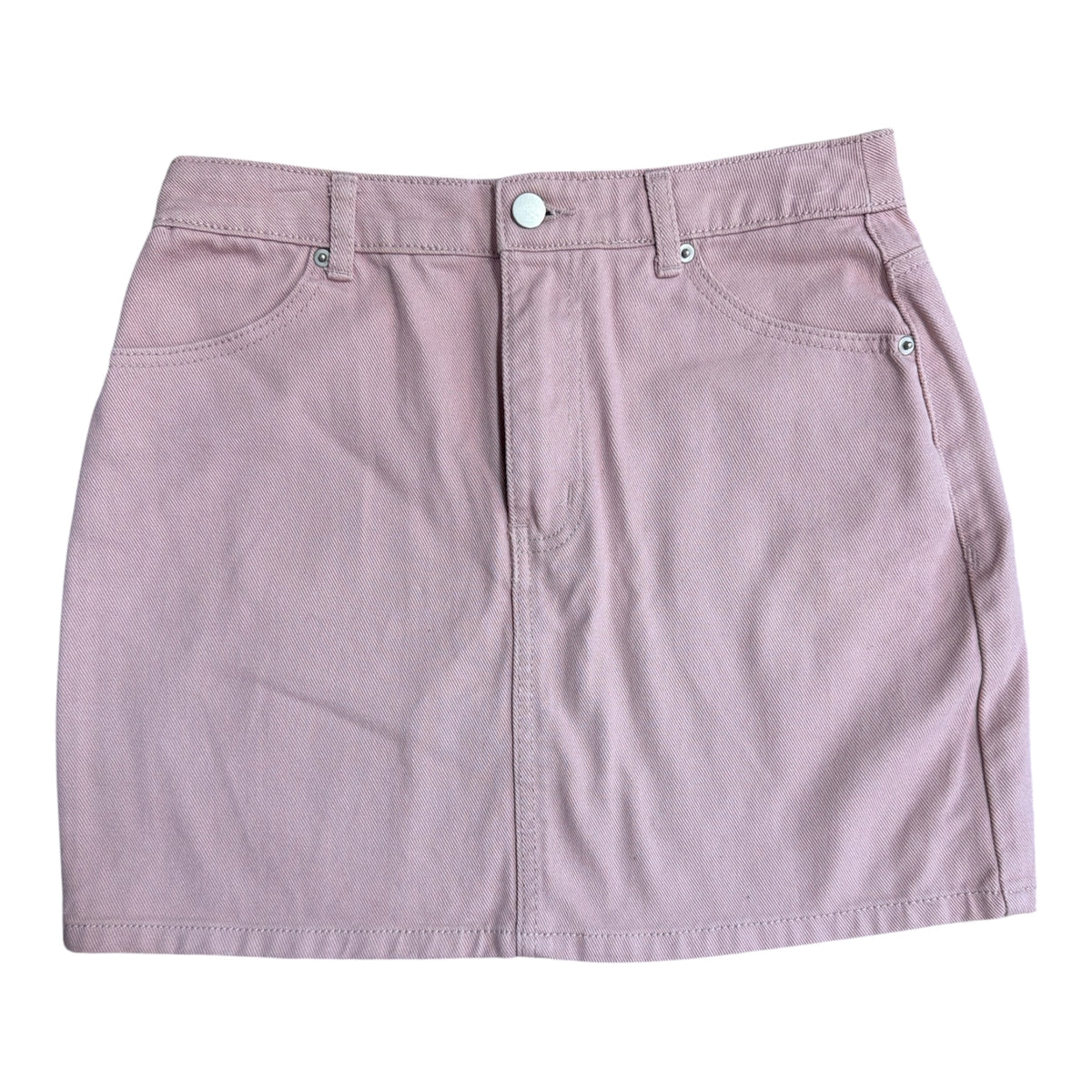 Pink Denim Skirt